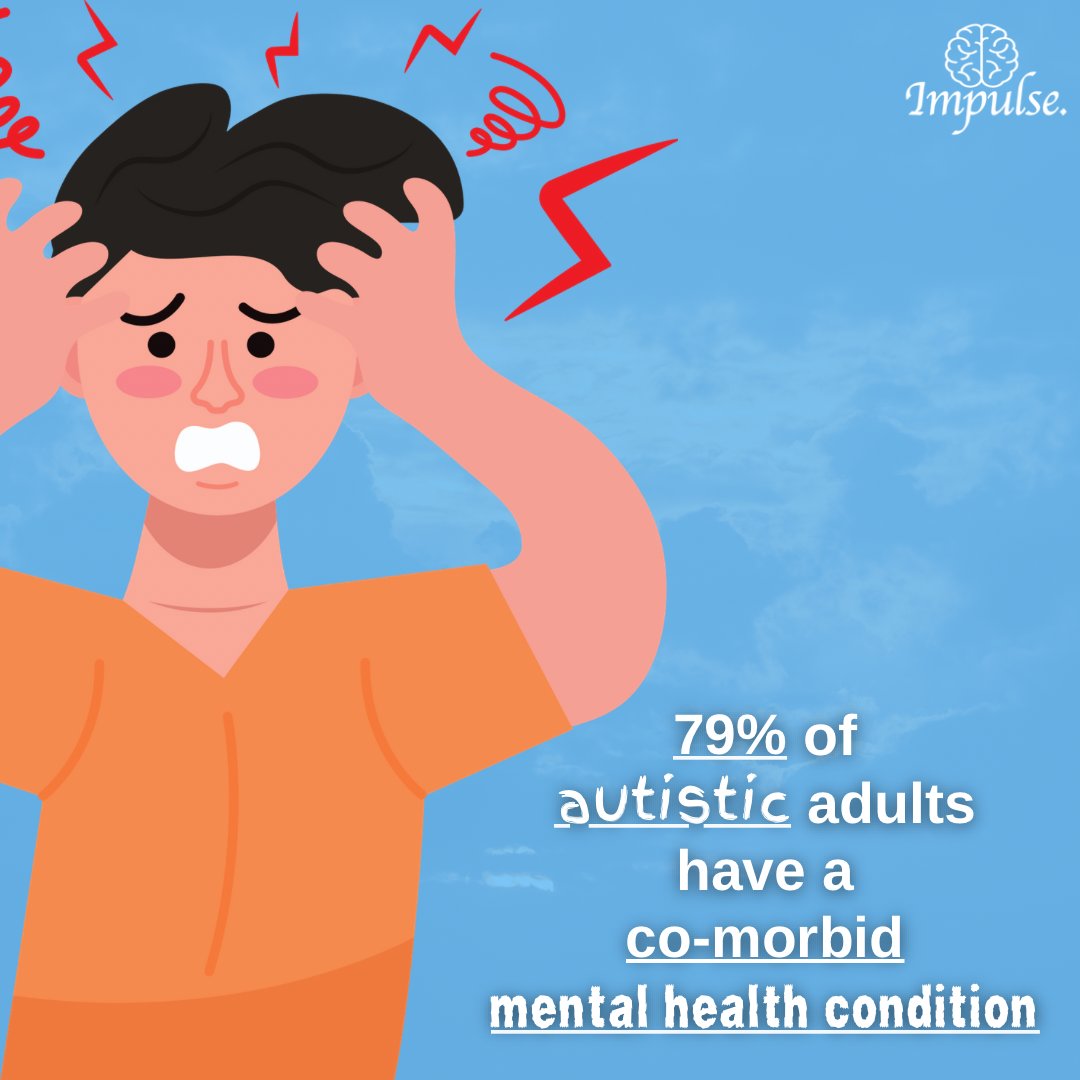 🚨BREAKING NEWS🚨: Did you know that up to 79% of autistic adults may also have a co-occurring mental health condition? It's time to raise awareness and advocate for better support! #autismawareness #mentalhealthmatters 💙
