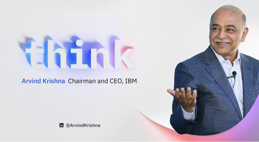 Excited to join <a href="/ArvindKrishna/">Arvind Krishna</a> for #Think2023 Learn about the future of AI and hybrid cloud LIVE today at 8:30am ET here: lnkd.in/eFWW-UPF #IBM #AI #innovation