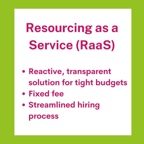 IdentifyRSolns's tweet photo. Ready for a different kind of recruitment partner?

Resourcing as a Service (RaaS) is a time-effective, fixed-fee offering whilst still providing a streamlined hiring process. 

You can find out more here - https://t.co/W7RND45HqD

#IdentifyTalent #Recruitment https://t.co/ZpnmKdnBKE