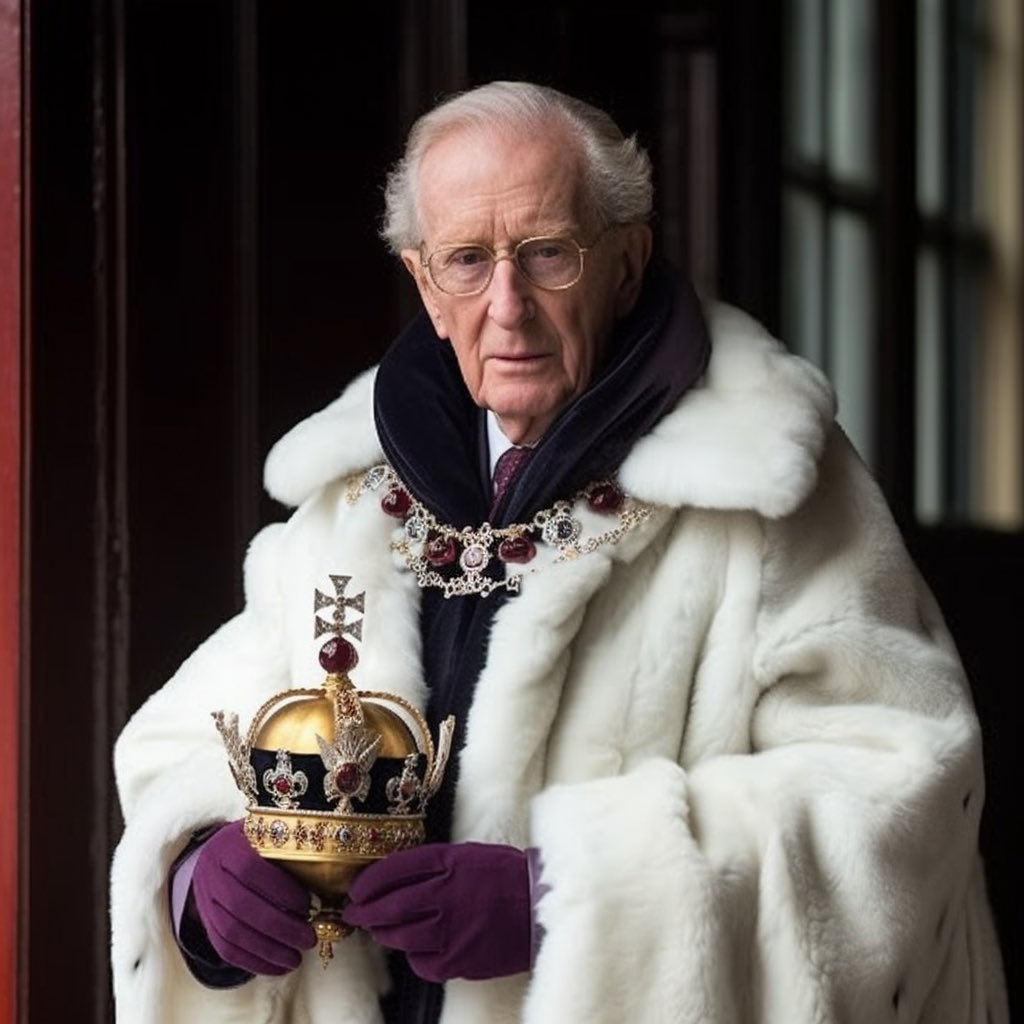 MichaelSpruit's tweet photo. King Charles III this morning #Charles3 https://t.co/i0kbhSG8tX