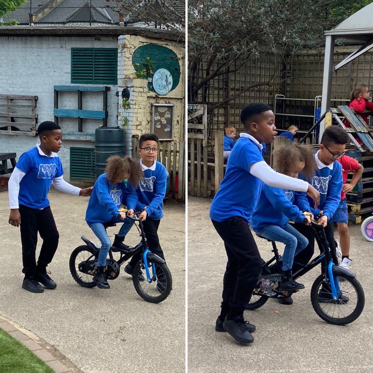 I can’t think of a better place to be than a playground that allows children to take risks, test out ideas, learn new skills, support each other, be independent and above all have lots of fun #PlayMatters ⁦@OPAL_CIC⁩