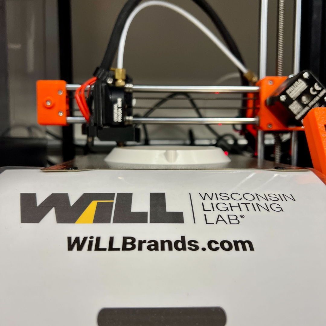 wilightinglab's tweet photo. The WiLL 3D Print Lab never sleeps - creating prototype and production quality components every day! #3Dprinting #manufacturing #customizaton #WImade https://t.co/8XBlpliQ9A
