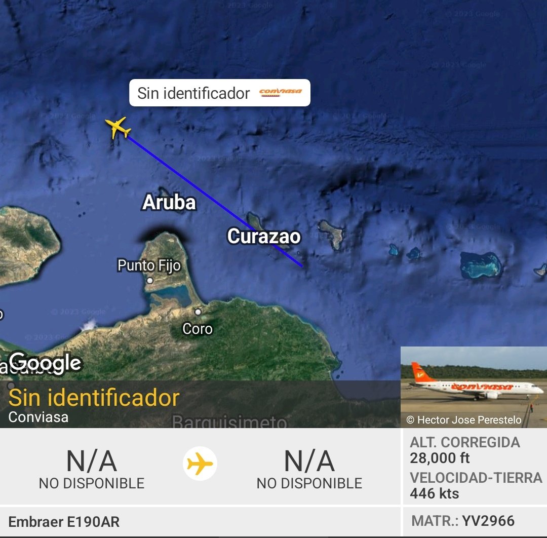 Arr3ch0's tweet photo. Activos dos LJ45 sancionados de PDVSA, #YV2716 y #YV1118. El 2do en aparente ruta a Cuba. También en aparente ruta a Cuba el Conviasa #YV2966 https://t.co/y67NyOwgen