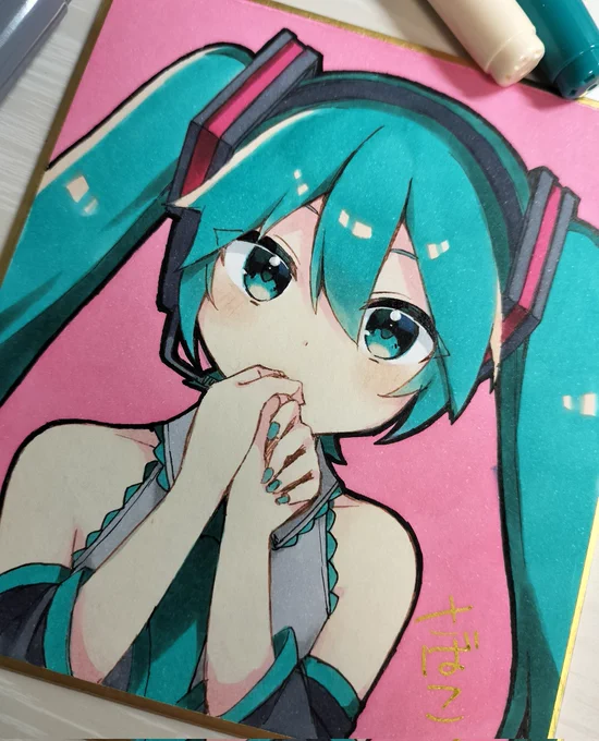 昔描いた色紙が可愛いなーというだけ