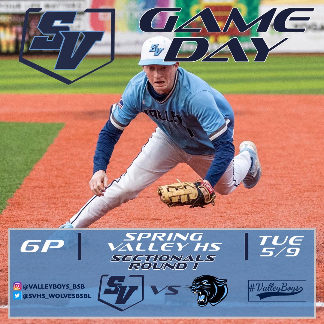 SVHS_WolvesBSBL's tweet photo. It’s like a whole new season. It’s Game Day. Sectional edition. Round 1 vs Lincoln Co. In the Wolves’ Den. First pitch 6pm. #GoWolves #wvprepbase https://t.co/C0WuuR14u7