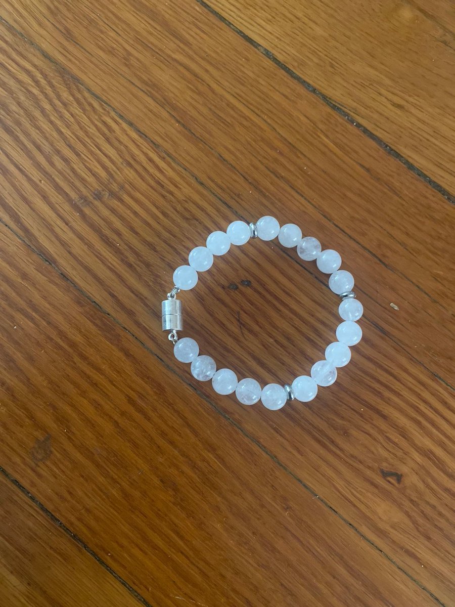 Excited to share this item from my #etsy shop: Magnetic Bracelets #healingbracelets #healingstones #crystals #magneticclasp #magneticbracelet #magnets #whitejade #stones #magnet #white #bracelets #Bracelet etsy.me/42htYne