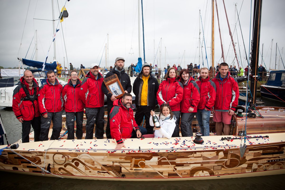 universalyacht's tweet photo. Wishing "Collective Spirit" &amp; all those involved in building, volunteering, donating, crewing &amp; supporting a very Happy 11th Birthday of her launch on 7th May 2012 at Thornham Marina in Emsworth #collectivespirit #theboatproject #classicyachts  #London2012CulturalOlympiad #sail https://t.co/lxvHtKcix3