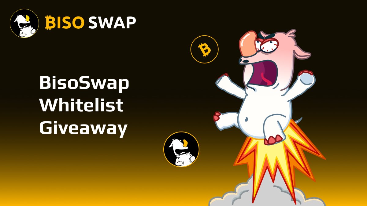 🦏<a href="/BisoSwap/">BisoSwap🦏</a> x #BRC20 #Ordinals #BRC20DEX

🦾BisoSwap proudly announces our IDO event is coming soon

🚀In order to attract more people, we will host 100 #Whitelist #Giveaway

⏰#Airdrop Deadline: May 10th at 4:00 UTC

🧾Rule
👉Follow <a href="/BisoSwap/">BisoSwap🦏</a>
️❤️Like &amp; RT &amp; Drop #BRC20 address