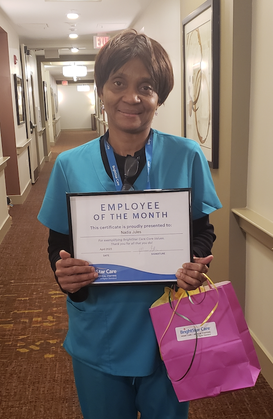 BSCfairfax's tweet photo. Congratulations to our CNA, Nadia, for being selected our Employee of the Month! t never goes unnoticed that her willingness to go anywhere for us. We are thankful for all Nadia does for her clients and the team at BrightStar Care of Fairfax.

#employeeofthemonth #may #CNA... https://t.co/wyyeW7fhVx