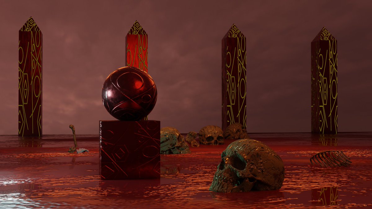 This picture is not about anything, albeit bloody and terrible. I was just testing the possibilities of materials in blender. #3drender #3d #Blender3d #b3d #blender