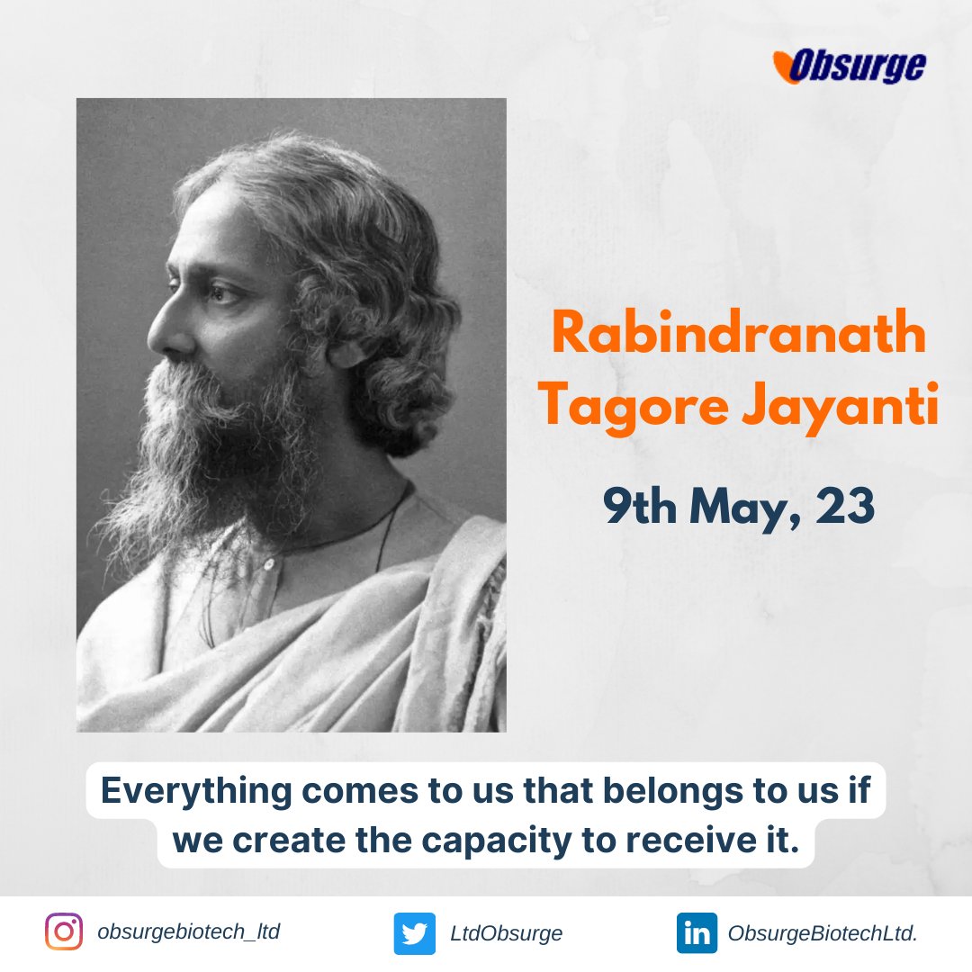 LtdObsurge's tweet photo. Happy Rabindranath Tagore Jayanti! https://t.co/1Z0YGUvxbn