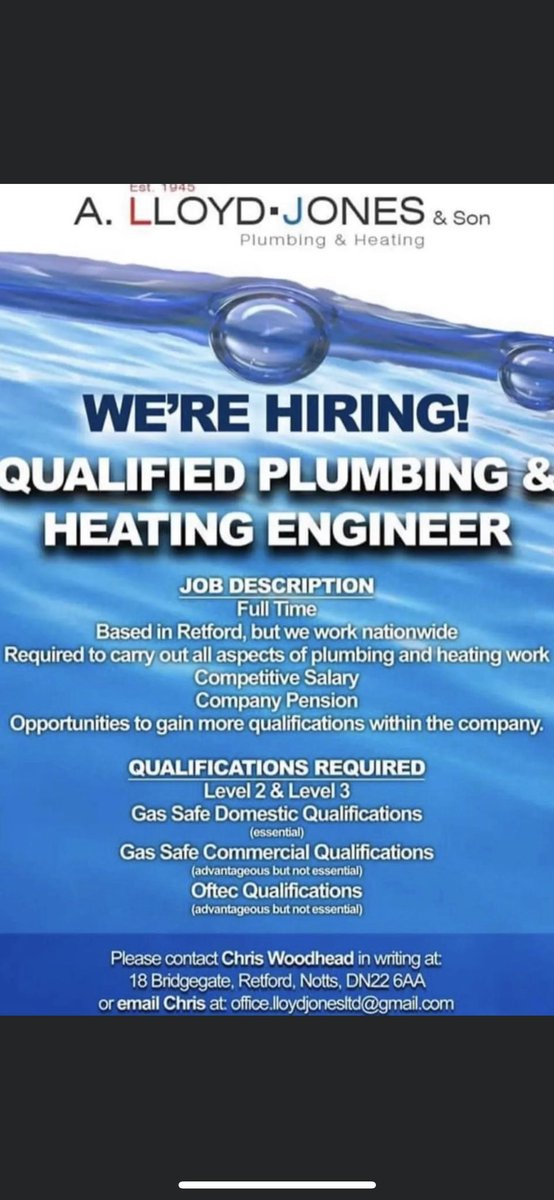 A.Lloyd Jones & son (@retfordplumbers) on Twitter photo 