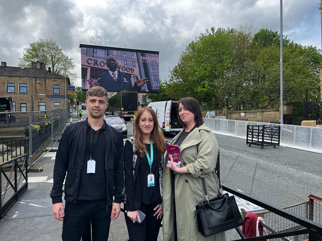 The Burnley Brand team is loving our videos played on this GIANT screen for the Burnley FC promotion parade. <a href="/JJWatt/">JJ Watt</a> and <a href="/KealiaOhai/">Kealia Ohai Watt</a> love our YouTube channel - watch it here youtube.com/@burnleycouk34… #Burnley #promotionparade