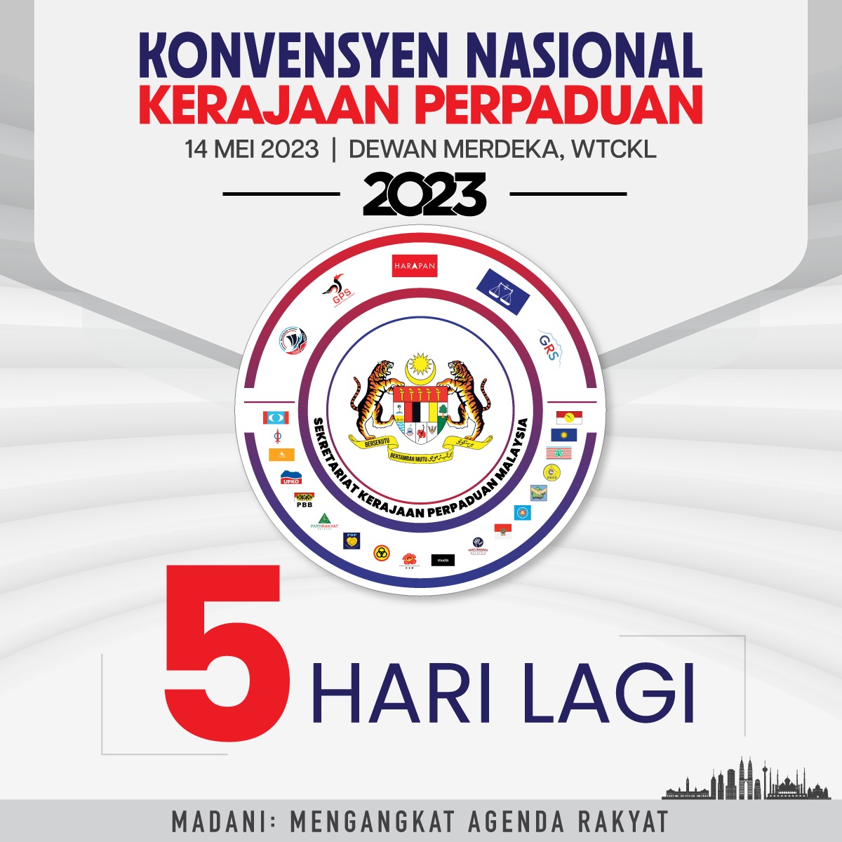 klabhausKGKonX's tweet photo. Ayuh bersama dalam KONVENSYEN KERAJAAN PERPADUAN pada
 - 14 Mei 2023
 - Dewan Merdeka, WTC KL
#KerajaanMADANI 
#DemiPertiwi https://t.co/G3J11mPwnC