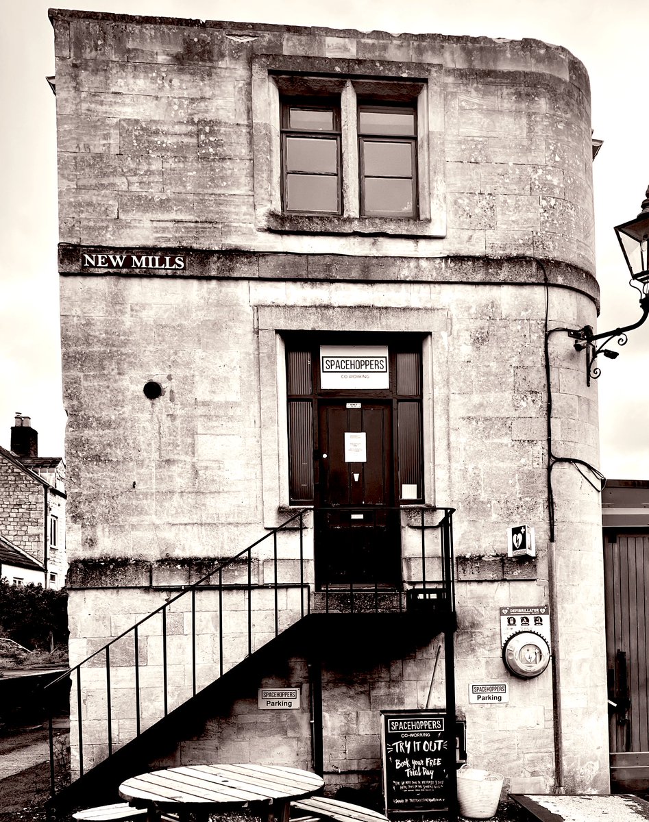 Using Stroud coworking space next week. New Mills is Georgian building (as opposed to old mills which were Tudor and Medieval)