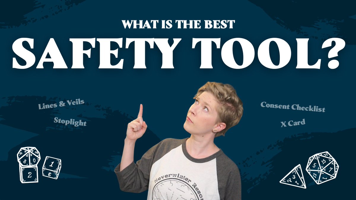 r4ivlog's tweet photo. So you want to make sure your table is safe and welcoming but can't decide what safety tool to use? No worries, Dawn breaks down 4 safety tools and what kind of game they work best. #ttrpg #SafetyTool
https://t.co/HciqwTmYTH https://t.co/CBOWpu57Pr