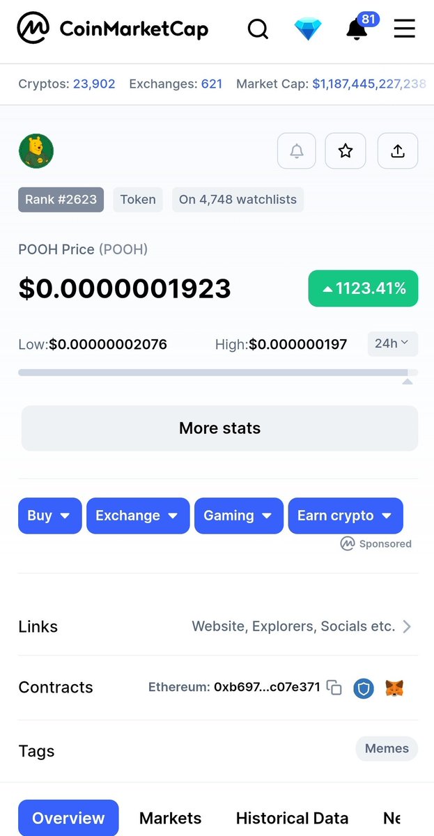 <a href="/TKralow/">Thomas Kralow</a> People who invested only $5 at right moment in <a href="/poohmoneyHQ/">POOH</a>'s $POOH 
Will soon goona be millionaire 🌀