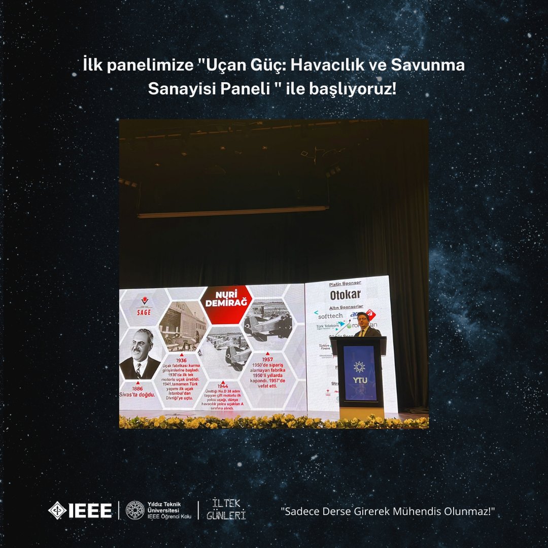 iltekgunleri's tweet photo. Etkinliğimize İlk panelimiz olan 'Uçan Güç: Havacılık ve Savunma Sanayisi Paneli'  ile devam ediyoruz! 
@proftameryilmaz @ytukampuscom @proftameryilmaz 
#Beyondtime
Kayıt için: https://t.co/H5UuE926qT https://t.co/NhKHYKFrsY
