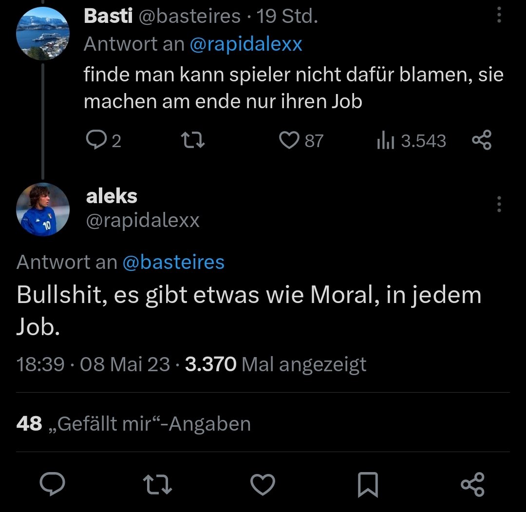 hus_hal's tweet image. Geht es um die Ausbeutung von Kinderarbeit
Das ausführen von befehlen ohne es zu hinterfragen wie bei Soldaten
Oder das spielen bei einer Fußballmannschaft die sich paar Vorteile nimmt