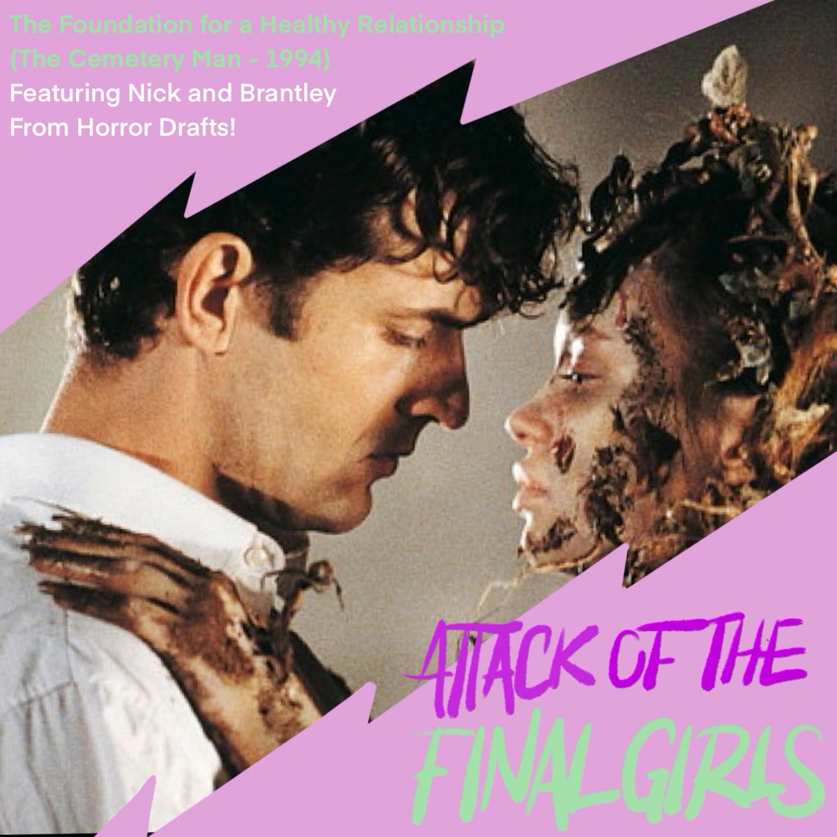 finalgirlspod's tweet photo. Happy Tuesday! This week, along with our good friends over @HorrorDraftsPod, we’re delving into zombies, love stories, giallo hallmarks, and so much more, wherever you listen 🪦🏍️🌕 https://t.co/6FkfBfhR8J