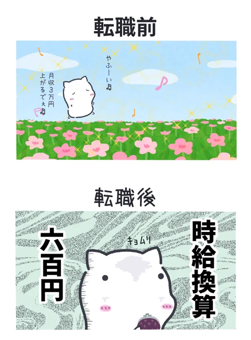 お給料 上がればいいって もんじゃない  キョムリ(...°             °...)