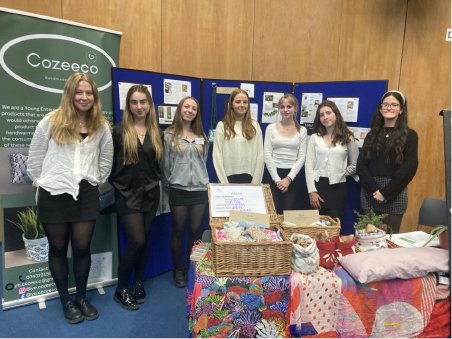 Fantastic news for our A-level Business students who, at a recent Young Enterprise event, won 1st place for "Best Social Impact" with their Cozeeco business evolution project. They also were winners of the "Inner Wheel of Thame" award and Runner Up of the "Corporate image" award.