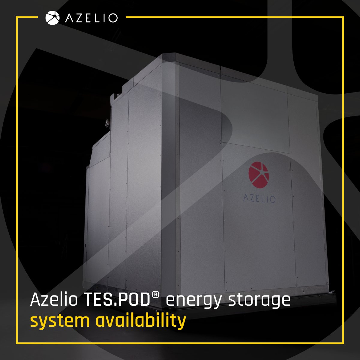 The availability of TES.POD® #energystorage has been validated by DNV. ⚡

Azelio received a validation report showing system availability at 98% (excluding planned maintenance time), during the 90-day study.

▶️ Read a #WhitePaper on system availability: bit.ly/3VNqB4X
