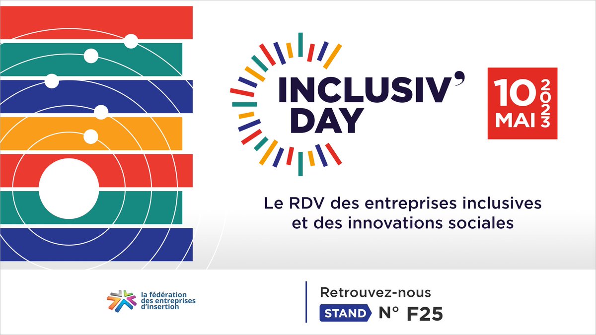 lafederationEI's tweet photo. ⏲️J-1 avant l'@InclusivDay !
🗨️Retrouvez @lafederationEI au stand F25 pour parler #entreprisesEI et #RSEi 
🗣️Assistez à nos 3 conférences entre 11h30 et 14h30.
👉 Programme &amp; inscriptions : https://t.co/tgzKis5Ck6 https://t.co/wkhjYWocja
