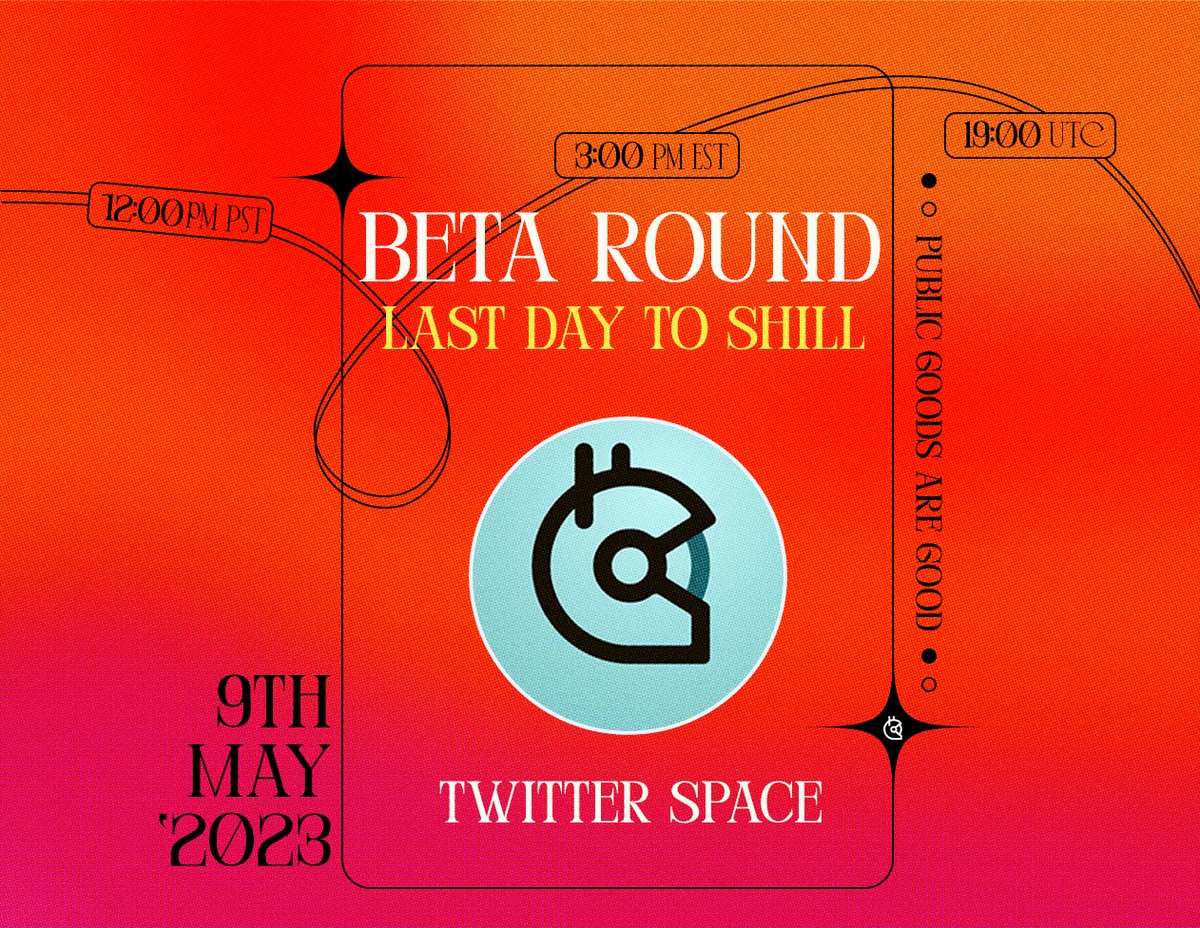 ✨Join us today at 19:00 UTC as we invite ALL GRANTEES participating in the Beta Round to share their projects before the round closes today at 23:59 UTC!

⏰Set your reminders here: x.com/i/spaces/1lPKq…