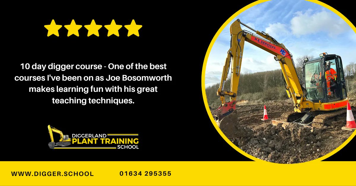 Another fantastic 5* review!
#construction #excavatortraining #kent