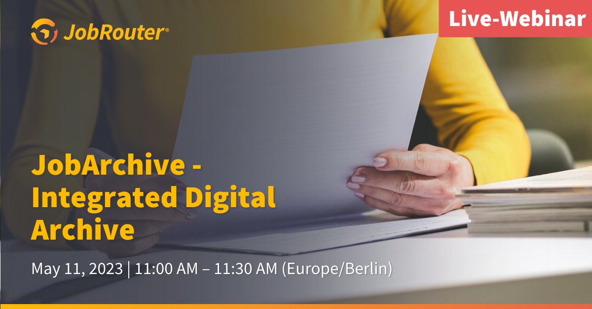 Document management made easy! 😌 Join this week's webinar and learn how you benefit from an integrated digital archive and see for yourself how to use it properly. 📁 
Register here 👉 bit.ly/3pTFO5w