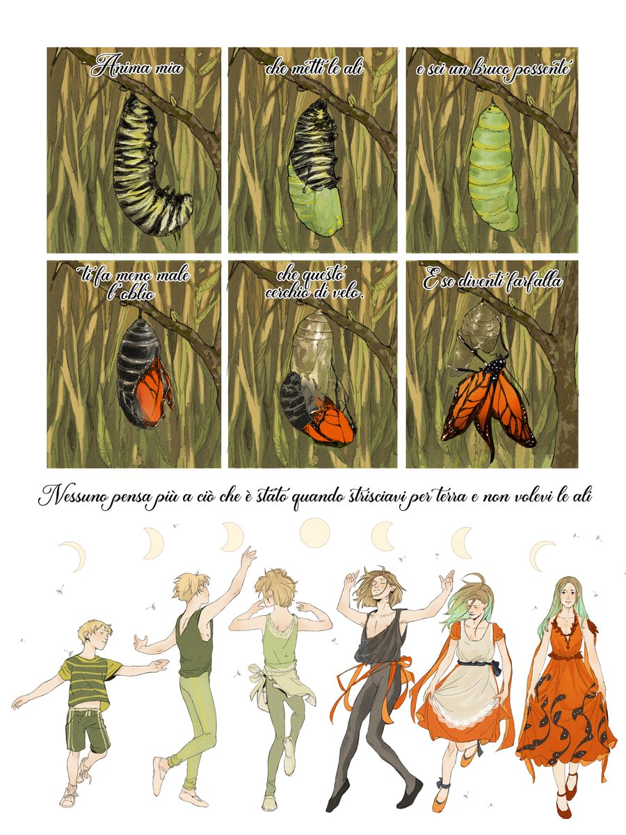 🐛🦋 Selene's Metamorphosis 🏳️‍⚧️⚧️ 

(English translation in thread)

#oc #mtf #transgender #originalcharacter