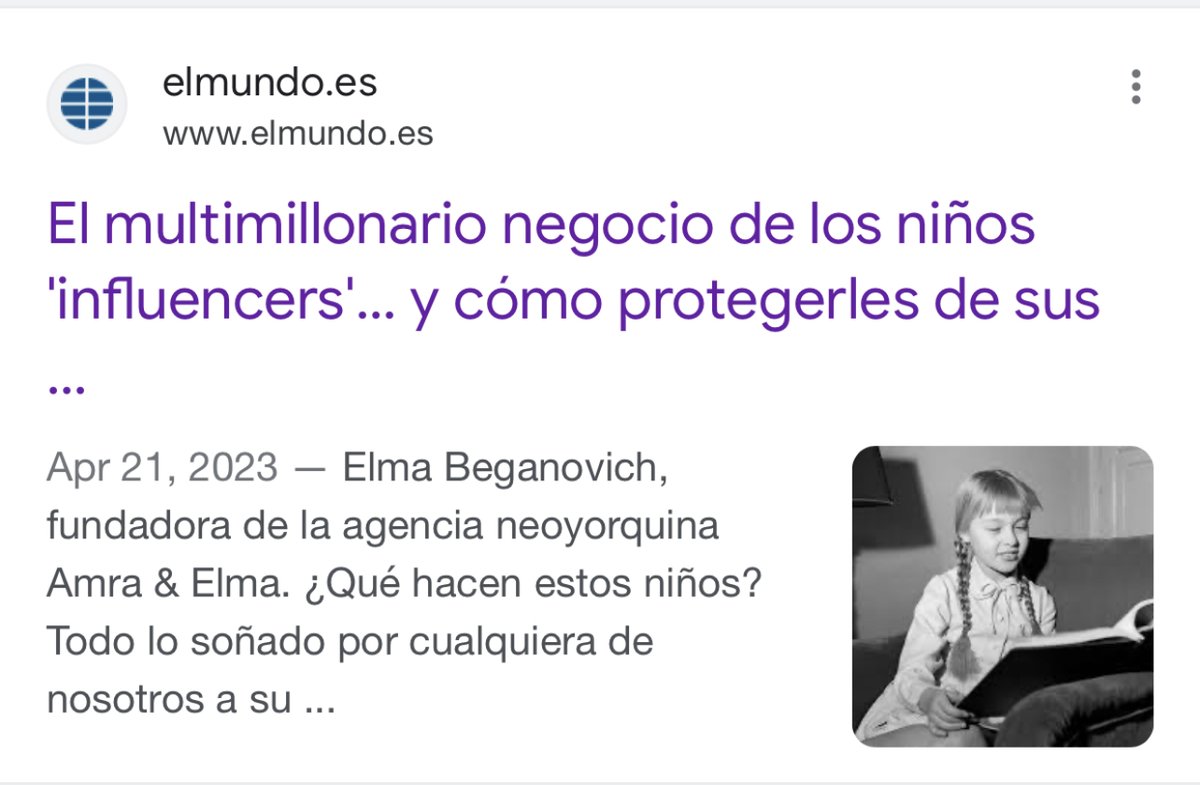 So honored - 🙏 to <a href="/elmundoes/">EL MUNDO</a> and to the incredibly insightful <a href="/jorgebmontanes/">Jorge Benítez</a> for the interview on #MomInfluencers and why they are so successful when advertising on social: elmundo.es/papel/historia… #AmraAndElma