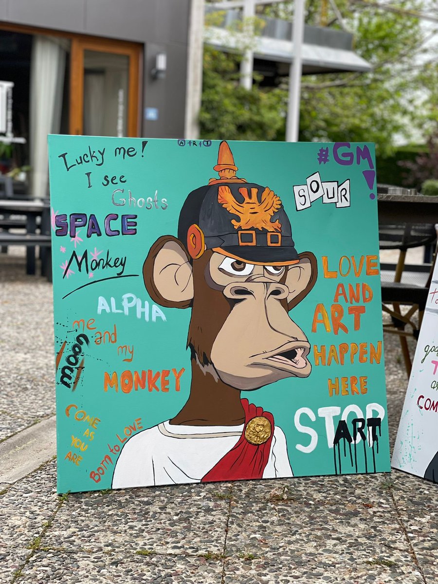 metheropolis's tweet photo. Your valuable #NFTs shouldn't just stay in your wallet🪁

Handmade paintings will look great on the wall of your office or home! 🖼️

All you have to do is send your desired #NFT via DM and get in touch! 📲

And boom! 💥

#BoredApeYachtClub #NFTartwork #nftcollector #NFTCommunity https://t.co/tHHqI4bPCw