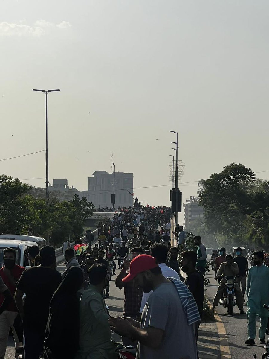 PROTESTS BEGIN IN PINDI: First reaction against Imran Khan's arrest is a big procession moving towards Army Headquarters where there is a big chance of violence and killings. Khan was grossly manhandled and almost half conscious when pushed into a police /Army van . His lawyers