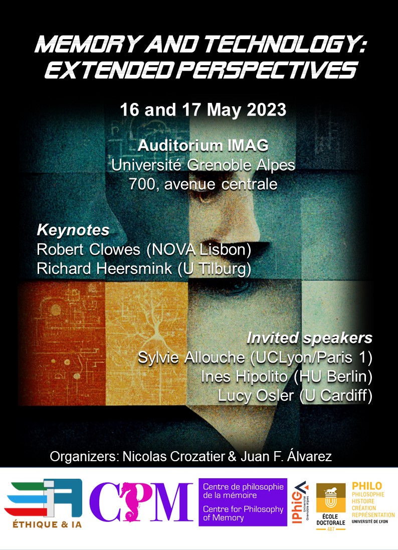 Next week : our awaited workshop on Memory and Technology: Extended Perspectives and its incredible cast: @RHeersmink <a href="/ineshipolito/">Inês Hipólito</a> <a href="/LucyOsler/">Lucy Osler</a> <a href="/SylvieAllouche/">Sylvie Allouche</a> <a href="/PTelakivi/">Pii Telakivi</a> @CharlesBStone @Sadness_Party 
More info: phil-mem.org/events/2023-te…
