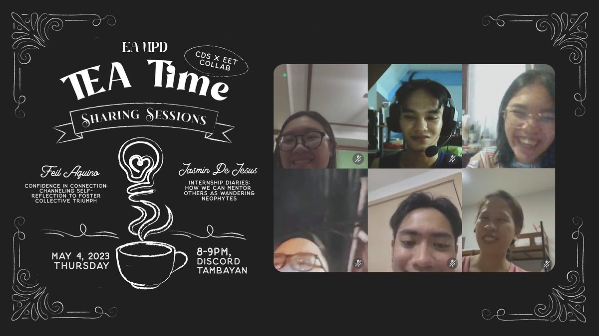 eaupdiliman's tweet photo. Unlock your full potential with our latest TEA Time event! 🍵

Immanuel Aquino shared his tips on how to maximize career worksheets when introspecting, while Jasmin De Jesus shared her insights on how to effectively mentor others.

#TEATime #CareerDevelopment #Mentorship https://t.co/PdTp7SL9WH