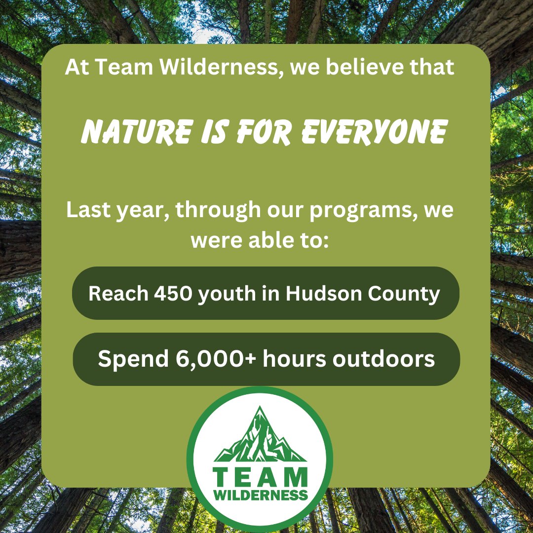 We make it our mission every day to make sure that urban youth in Hudson County have equitable access to the outdoors– regardless of their zip code, upbringing, race, or their family’s financial resources.

Help support our efforts today:

hudsongives.org/organizations/…