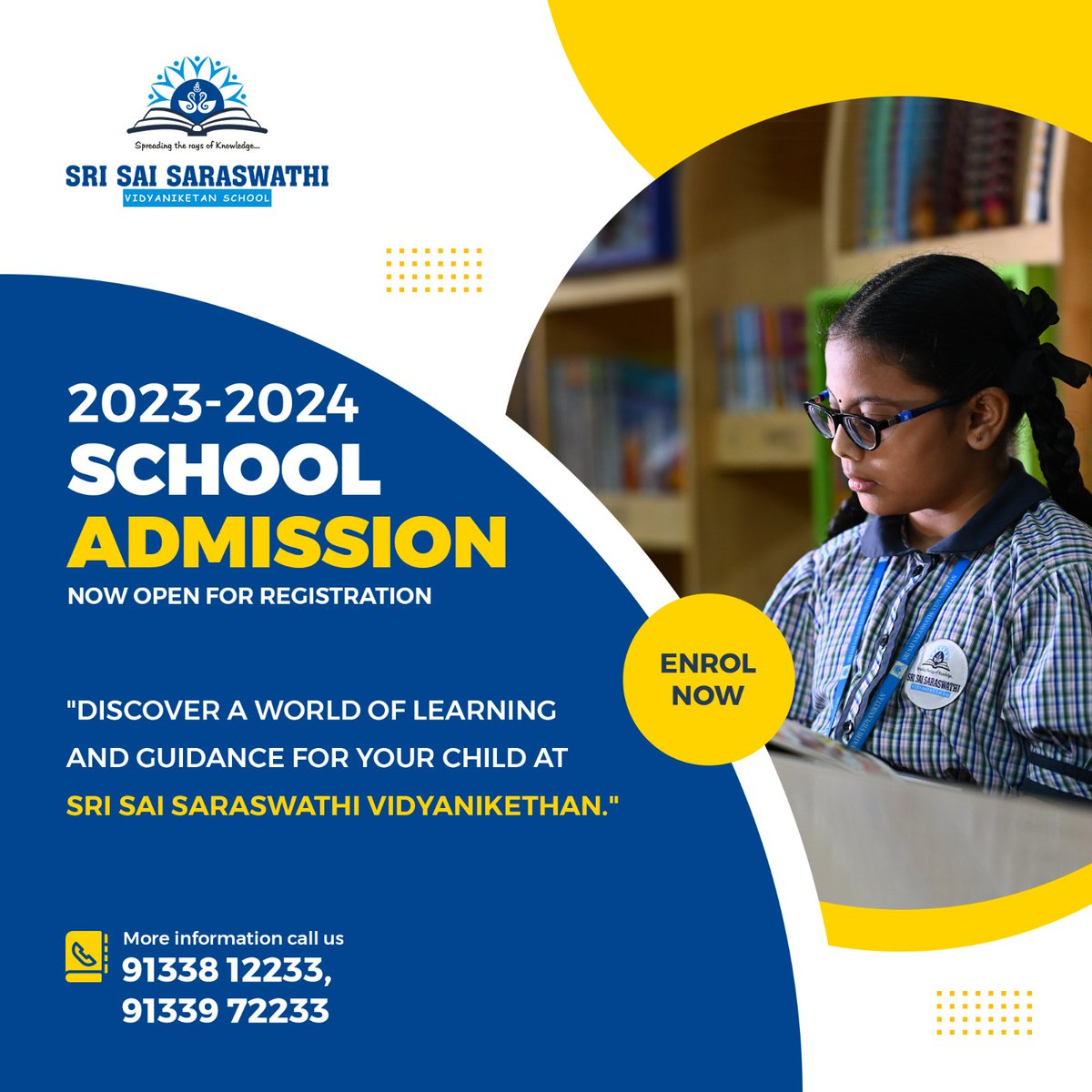 sssv_school's tweet photo. 𝟐𝟎𝟐𝟑-𝟐𝟎𝟐𝟒 𝐒𝐜𝐡𝐨𝐨𝐥 𝐀𝐝𝐦𝐢𝐬𝐬𝐢𝐨𝐧𝐬 𝐍𝐨𝐰 𝐎����𝐞𝐧 𝐅𝐨𝐫 𝐑𝐞𝐠𝐢𝐬𝐭𝐫𝐚𝐭𝐢𝐨𝐧

Enrol  - https://t.co/LGYk0X0t2I
Contact - 9133812233

.
.
.
.
#sssvn #sssvnschool #admissionsopen #schooladmissions #SchoolAdmissionOpen #schooladmission2023 #admission2023 https://t.co/rPZosKNgKh