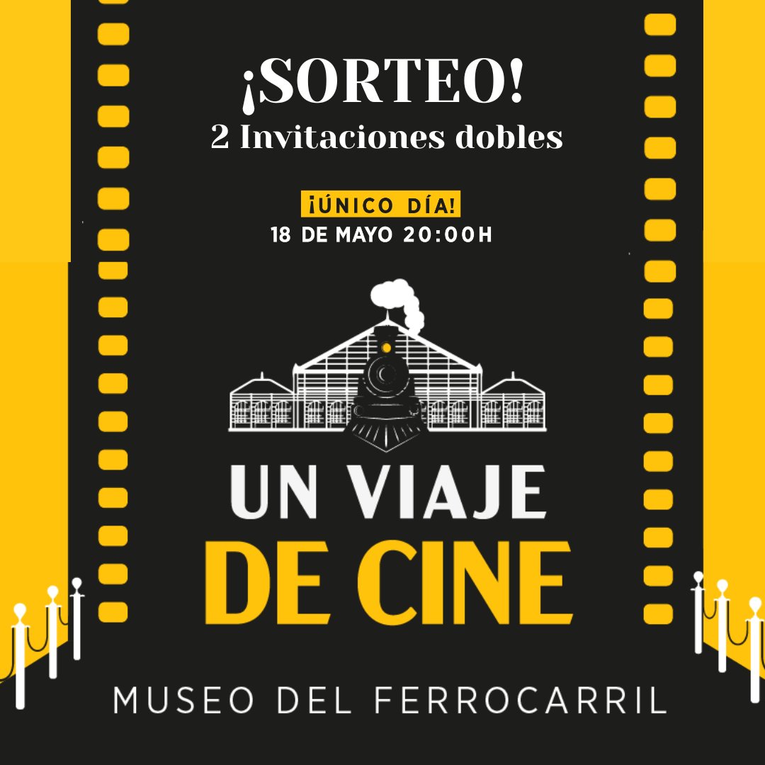 MercadodMotores's tweet photo. ¡SORTEAZO!🔥
Mercado de Motores junto con el Museo del Ferrocarril sortea 2 entradas dobles para un espectáculo ¡UNICO! 💥
UN VIAJE DE CINE🎥🎬
#sorteosmadrid #teatro #mercadodemotores #museos #cine https://t.co/Kral2ihL03