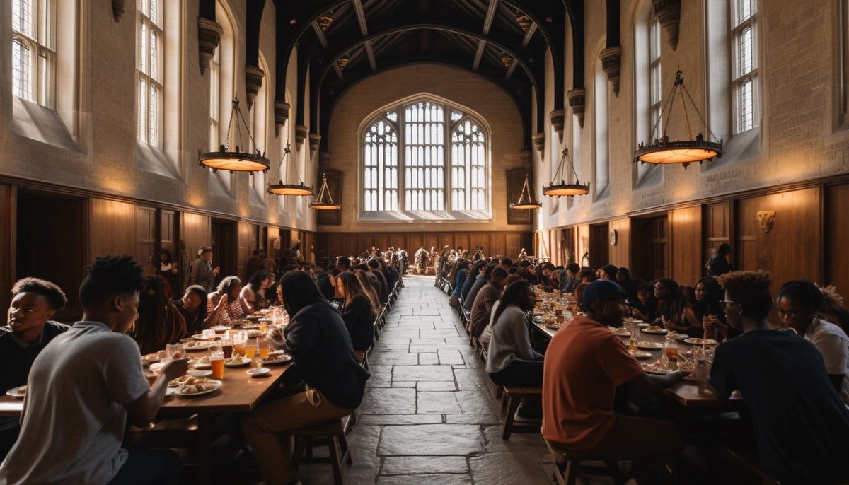 officialmyhamu's tweet photo. Hogwarts dining hall only serves basic meals. At #HAMU, our dining hall is like a 5-star restaurant with all the culinary delights of the wizarding world including soul food. ππ½ #officialhamu #hamupride https://t.co/NnpchHGBSH