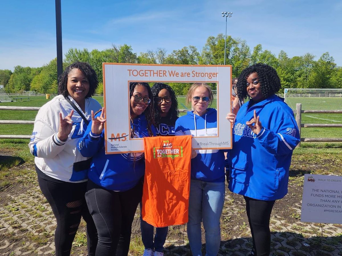 OmegaMuZeta1920's tweet photo. Sunday, Zeta Phi Beta Sorority, Inc. - Omega Mu Zeta Chapter participated in Walk MS donate to support the cause to find a cure for MS! 💙🤍
Link below:
https://t.co/gSw38Dg0Yk (https://t.co/gSw38Dg0Yk)
#ZHOPE #ZPhiB1920 #zphib #FinerInfluencers #OneZetaYouth #MSWalk2023 https://t.co/bWWtYEz0Lx