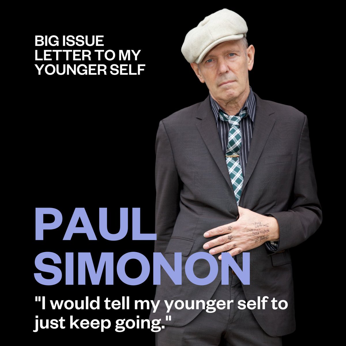BigIssue's tweet image. "We walked around looking pretty sharp… but we were bloody starving!” Paul Simonon recalls Joe Strummer's generosity in the cash-strapped early days of The Clash in this week's Letter To My Younger Self. Interview by @adey70. bigissue.com/culture/music/…