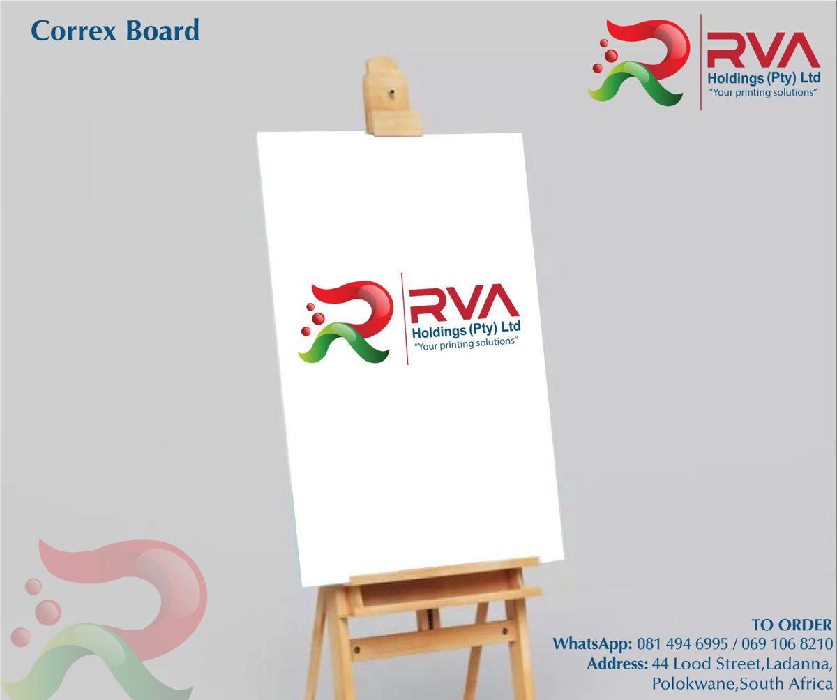 rvaholdings_'s tweet image. Correx boards 

Ideal for your event ceremony purpose display.

Same day print and collection/delivery. 

Contact us for a Correx board that will be designed to your preference.

#correx #correxboards #design #rvaholdings #VhuvhambadziDrive