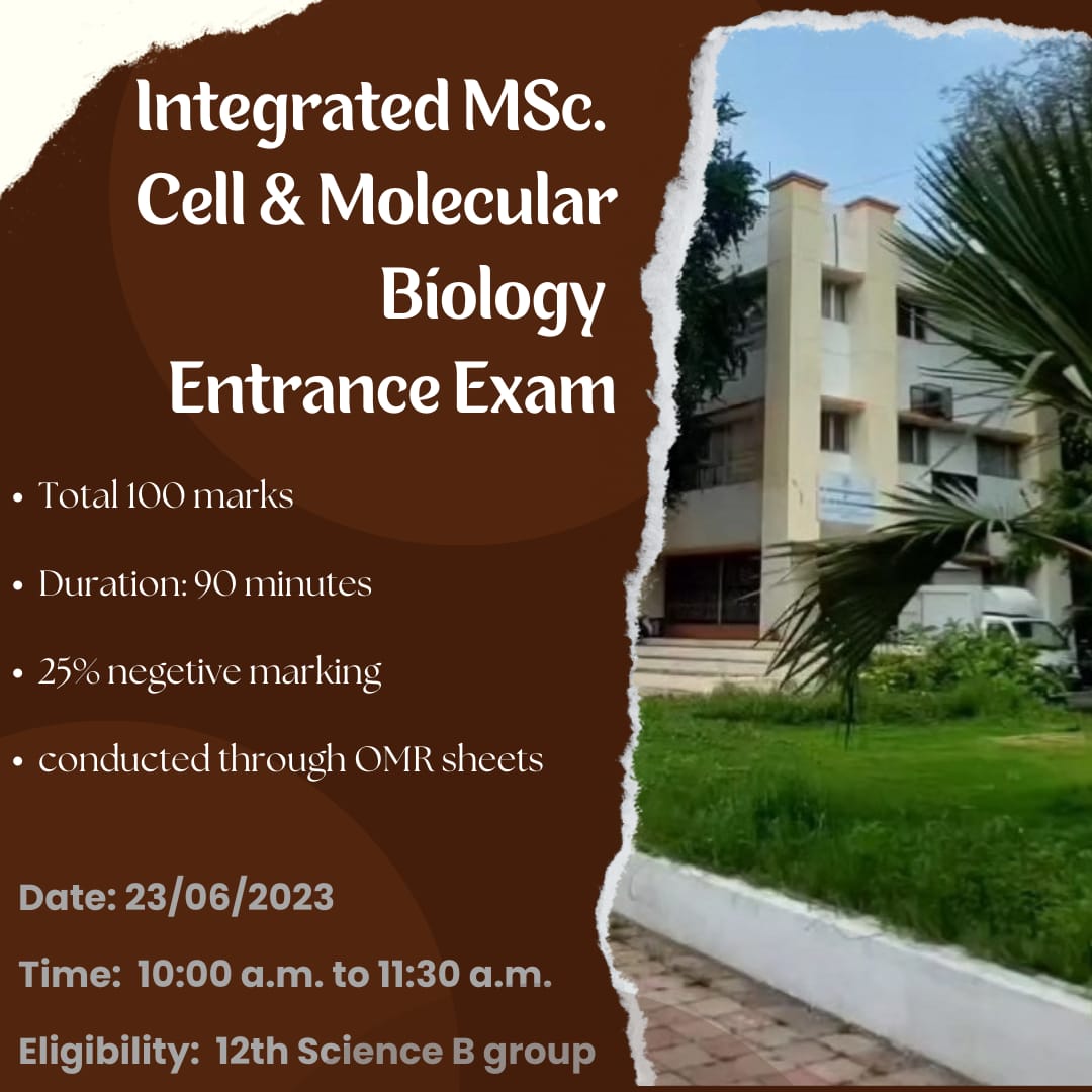 vsicmb's tweet photo. ***NOTICE***

ENTRANCE DATE FOR UG ADMISSION IN "Dr. VIKRAM SARABHAI INSTITUTE FOR CELL AND MOLECULAR BIOLOGY" IS OUT!!!

The Entrance will be of 100 Marks with a time duration of 90mins.

Date:23 May 2023
Time:10:00a.m -11:30a.m https://t.co/nJoAaNSjQk