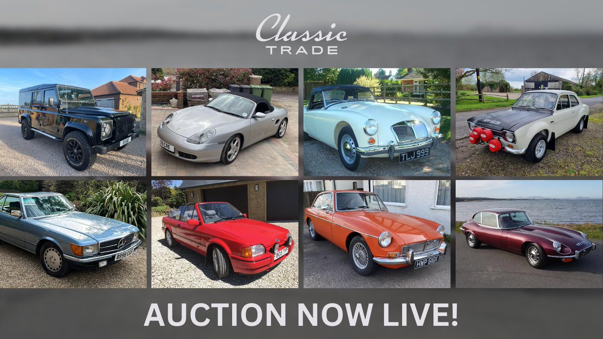 classictradeuk's tweet photo. Don't let the bank holiday blues get you down!

Get your hands on some amazing new stock to start your week right! Log in today at https://t.co/8VP131dHu0 and get your bids in.

#classictrade #cartrade #classiccar #performancecar #cardealer #carsforsale #carauction #automotive https://t.co/CzgXiLS8lm