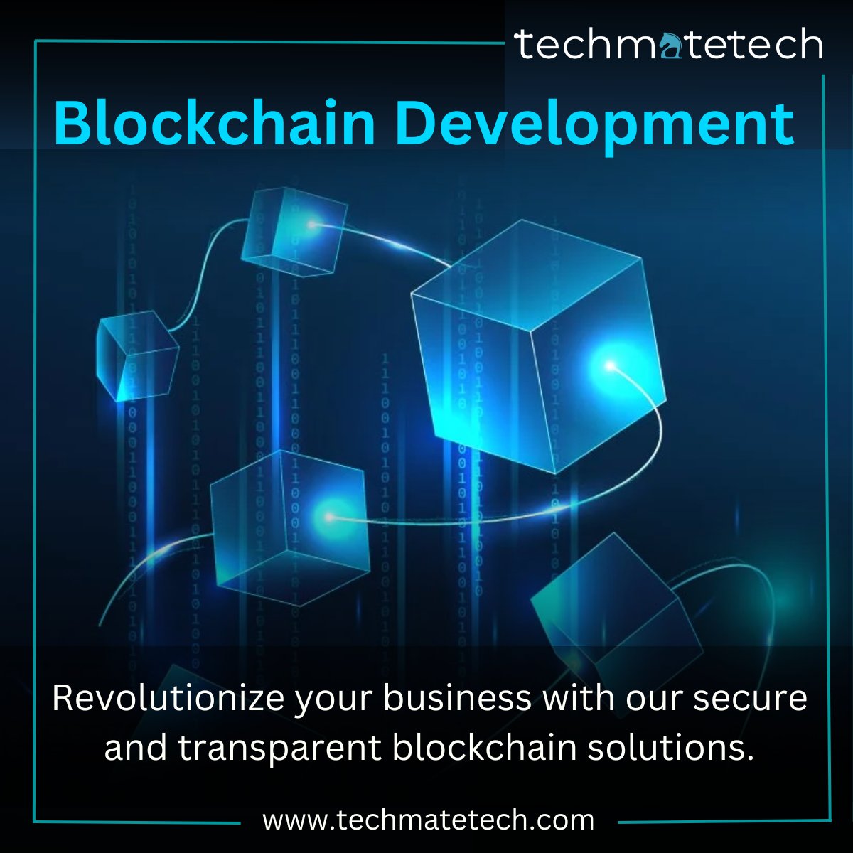 _techmatetech_'s tweet photo. Our secure blockchain solutions offer businesses a revolutionary way to enhance their operations. With @_techmatetech_ , experience the benefits of a more secure and transparent business environment.

#blockchain #technology #environment #experience #itcompany #techmatetech https://t.co/ztYVz57CDl