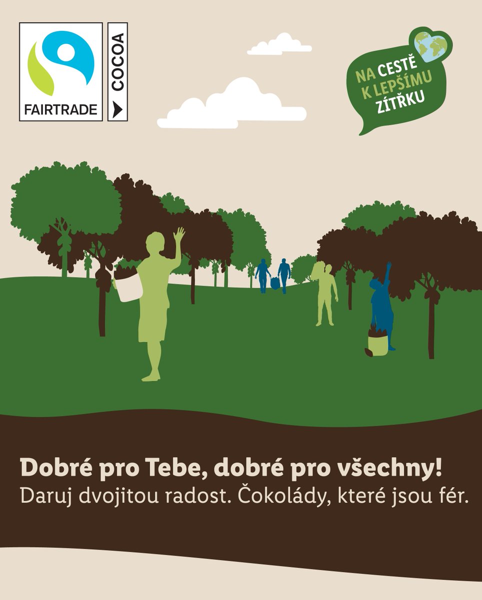 Víte, že dnes je Světový den pro fair trade? A hned zítra Den matek? Využijte této příležitosti a darujte své mamince čokoládu, která potěší na srdci i na jazyku. Naše čokolády jsou totiž vyrobeny z kakaa s certifikaci Fairtrade.🌍 Váš nákup  může pomoci zlepšit svět mnoha lidem.