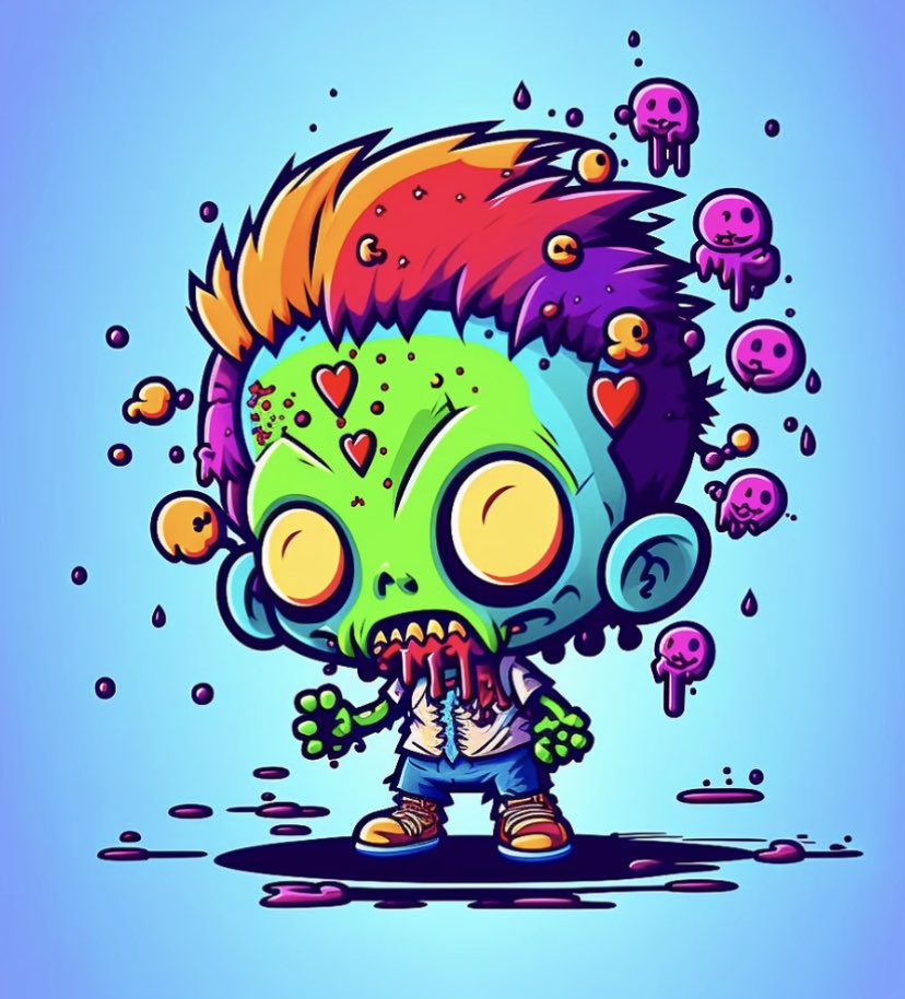 Wooowww 0.01 Eth …. SuperRARE Cartoon Zombie #nft #nftcommunity choose your zombie, become one of us. 🧟‍♀️🧟‍♂️🧟👉 Link: opensea.io/collection/zom…