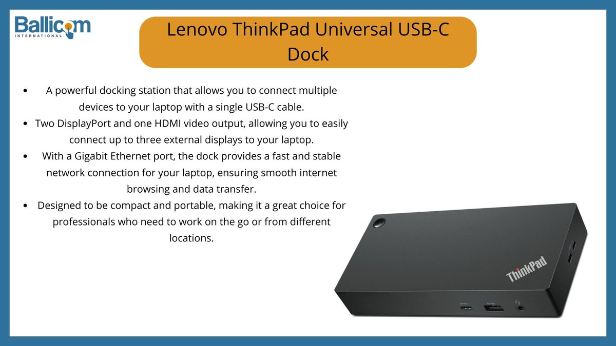 ballicomUK's tweet photo. Do you wish there was a more efficient way to keep all your technology organised and charged?

Look no further...

https://t.co/ZhXmdwXpJT

Contact us today!

✉ sales@ballicom.co.uk

📞 024 7670 3100

#Levovo #ThinkPad #dockingstation #technology https://t.co/bOD8l9O3Zp